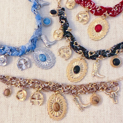 Wild West Desert Charm Scarf Bracelet