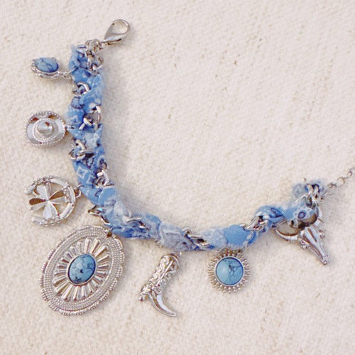 Wild West Desert Charm Scarf Bracelet