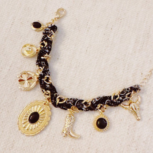 Wild West Desert Charm Scarf Bracelet