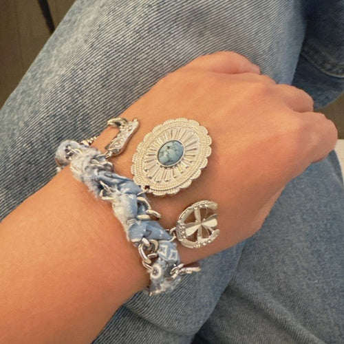 Wild West Desert Charm Scarf Bracelet