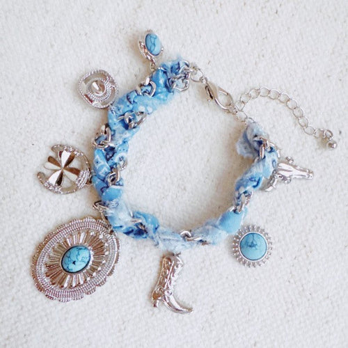 Wild West Desert Charm Scarf Bracelet