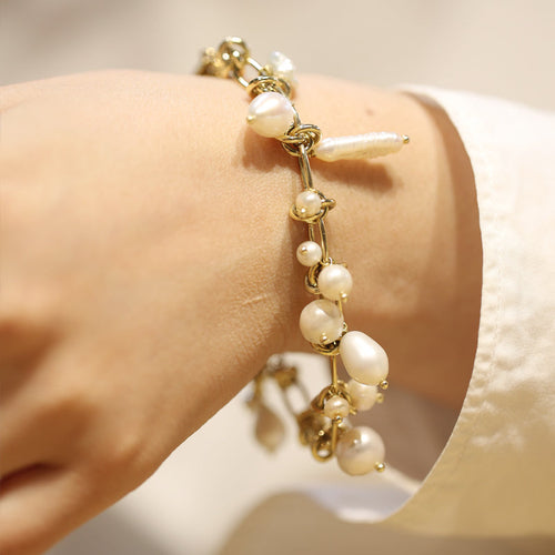 Seafoam Baroque Pearl Bracelet
