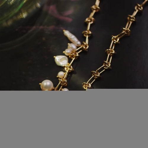 Seafoam Baroque Pearl Necklace