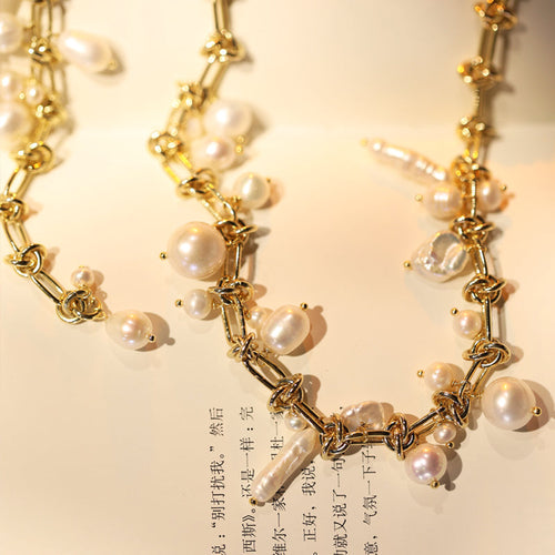 Seafoam Baroque Pearl Necklace